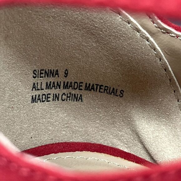 Charlotte Russe red Sienna womens strappy heel size 9 party formal cocktail - Picture 6 of 8